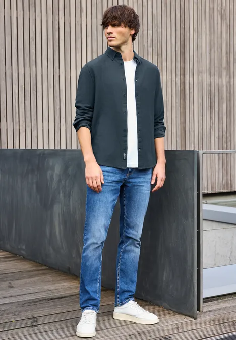Shirt met piquéstructuur null