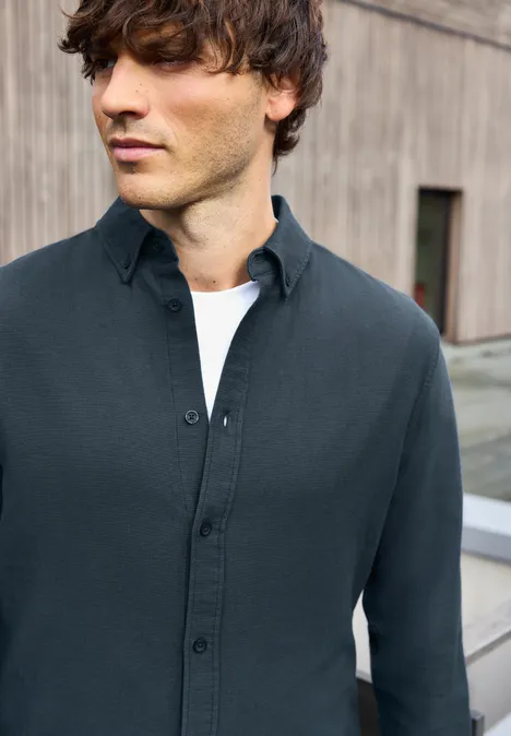 Shirt met piquéstructuur null