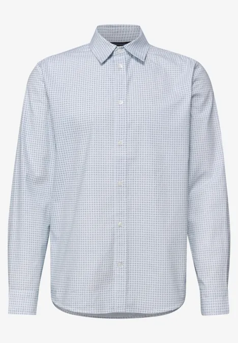 Chemise Popeline Minimal Print bright white