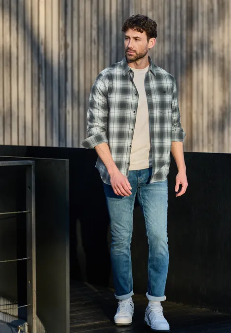 Kariertes Hemd timeless green