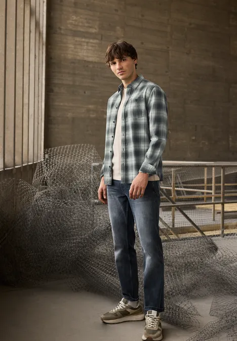 Kariertes Hemd timeless green