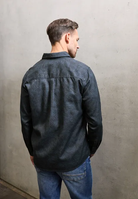 Gemustertes Hemd nocturnal blue