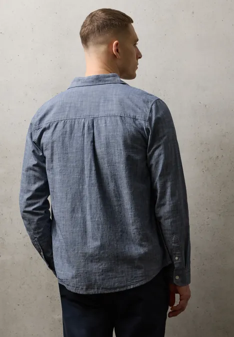 Chemise en chambray dark ink blue