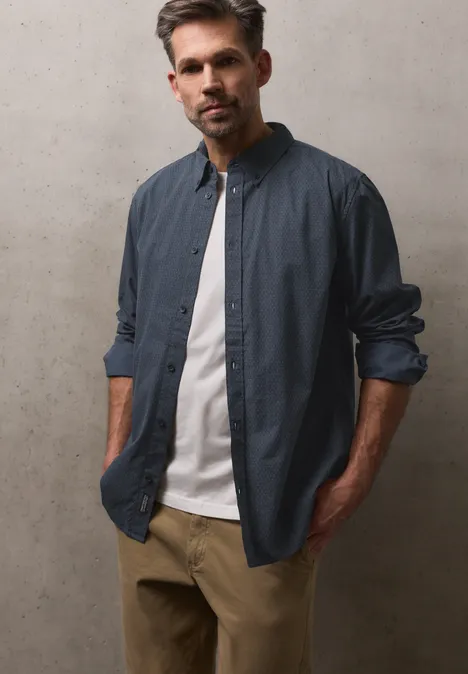 Popeline Hemd dark ink blue Popeline Hemd dark ink blue