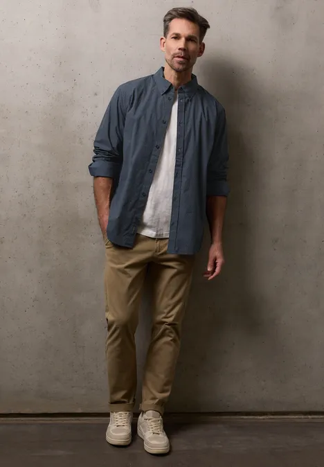 Popeline Hemd dark ink blue Popeline Hemd dark ink blue