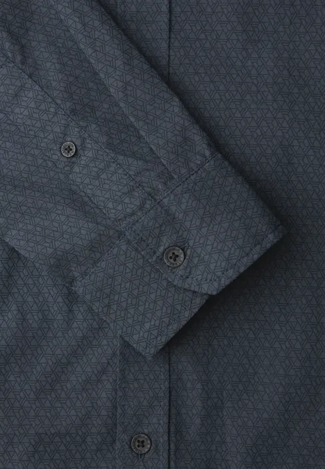 Popeline Hemd dark ink blue Popeline Hemd dark ink blue