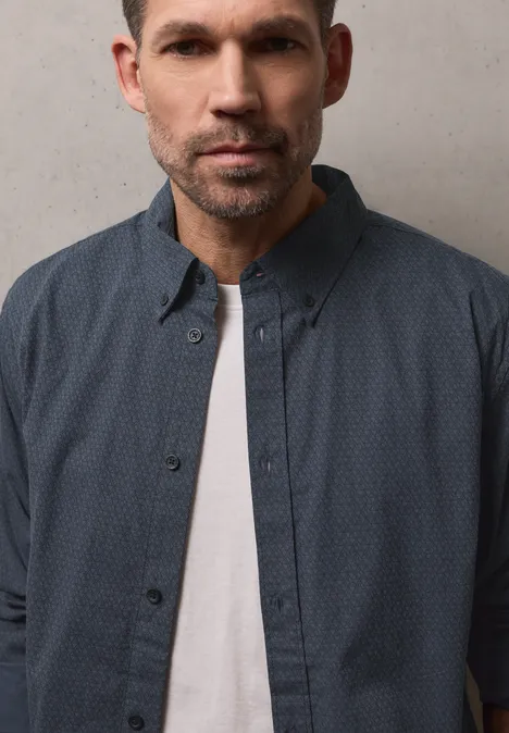 Popeline Hemd dark ink blue Popeline Hemd dark ink blue