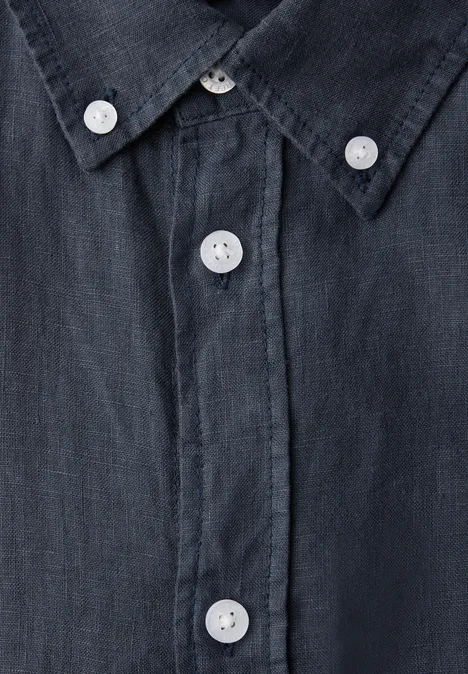 Langarm Hemd aus Leinen river blue Langarm Hemd aus Leinen river blue