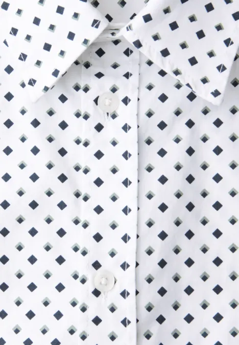 Overhemd met lange mouwen in popeline kwaliteit bright white