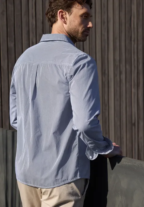 Langarm Hemd in Popeline Qualität bright white Langarm Hemd in Popeline Qualität bright white