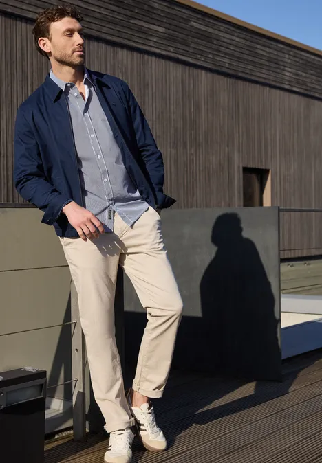 Langarm Hemd in Popeline Qualität bright white Langarm Hemd in Popeline Qualität bright white