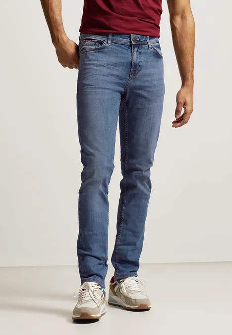 Slim Fit Jeans real blue random bleach Slim Fit Jeans real blue random bleach