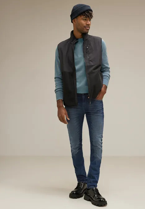 Slim Fit Jeans dark indigo random wash