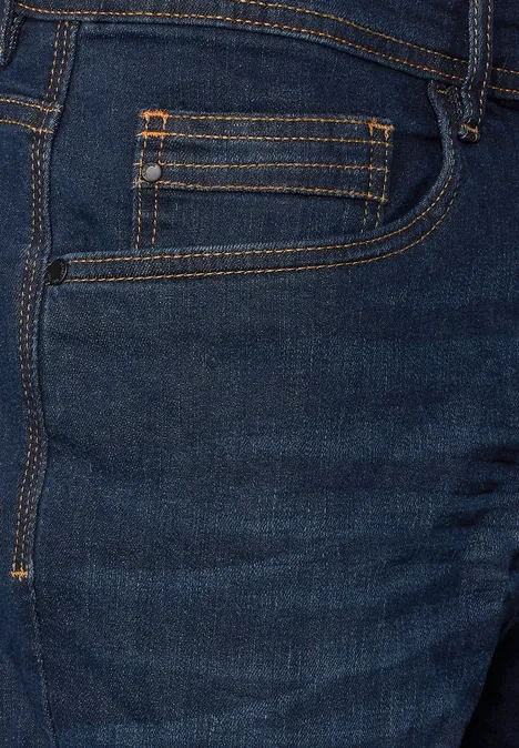 Jean coupe droite indigo blue rinsed wash