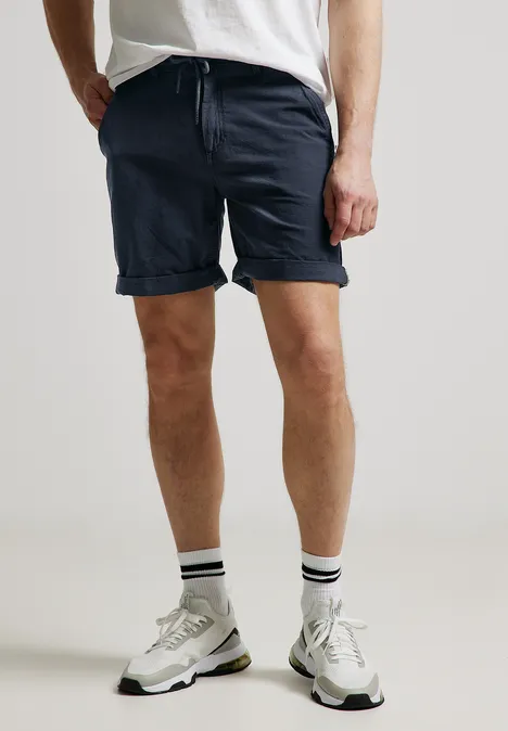 Short chino coupe droite deep sea blue