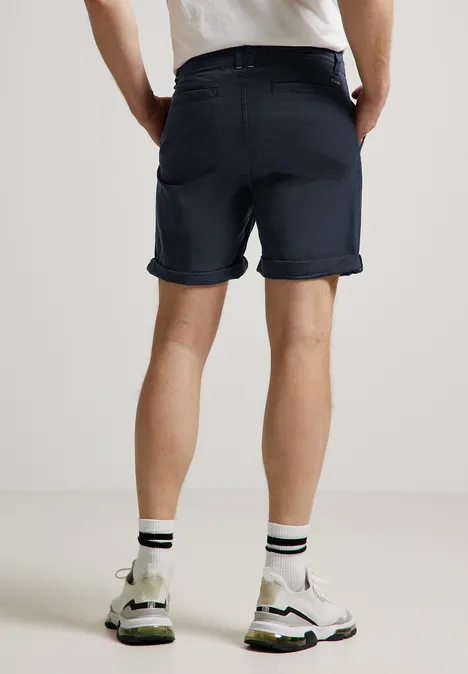Short chino coupe droite deep sea blue