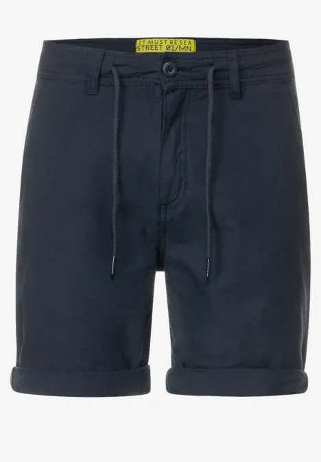 Short chino coupe droite deep sea blue