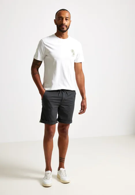 Short chino coupe décontractée dark ash grey