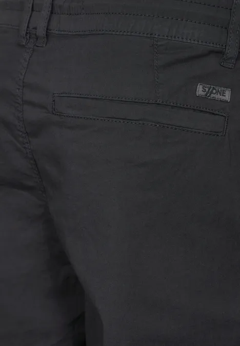 Short chino coupe décontractée dark ash grey