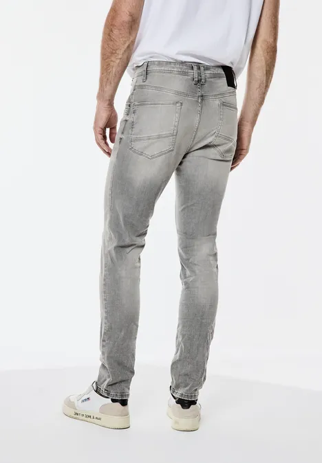 Jean coupe slim gris mid grey wash