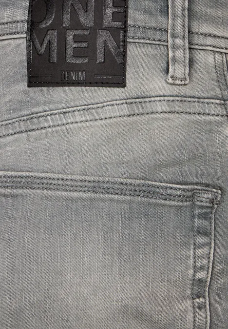 Jean coupe slim gris mid grey wash