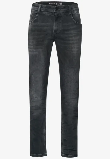 Jean used coupe droite dark grey coloured backside