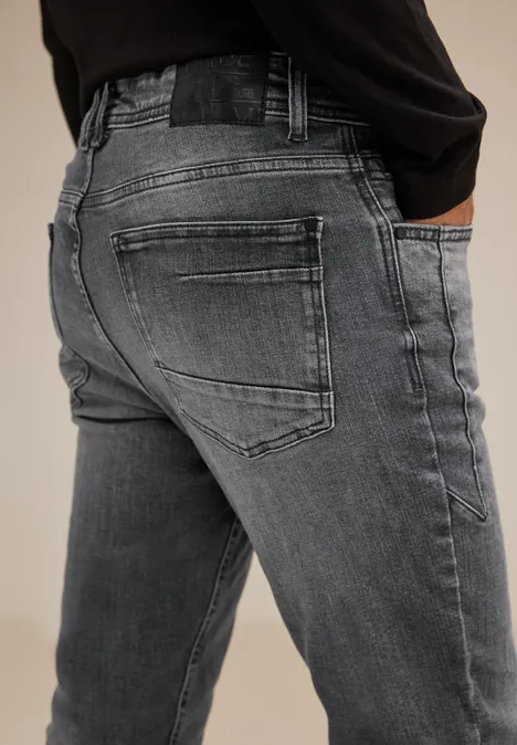 Jean coupe droite gris mid grey wash