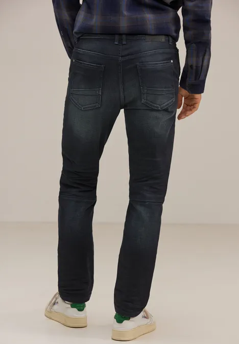 Jean coupe droite dark blue coated