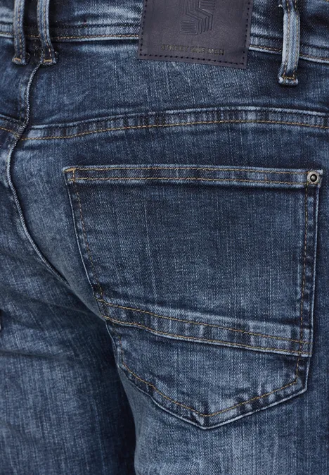 Jean coupe super slim indigo blue random wash