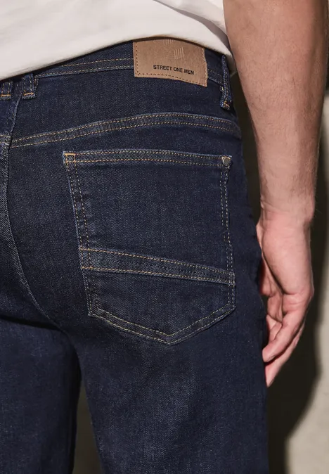 Jean coupe slim dark blue rinsed wash