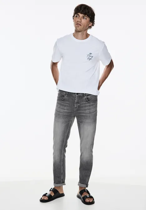 Jean coupe droite gris mid grey wash