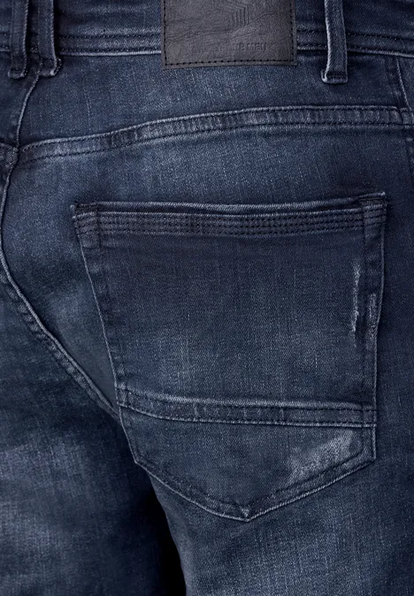 Jean coupe slim dark blue random wash