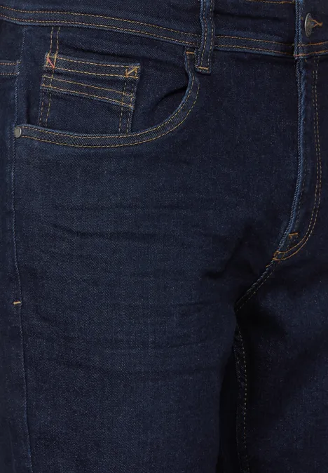 Jean coupe droite dark blue rinsed wash
