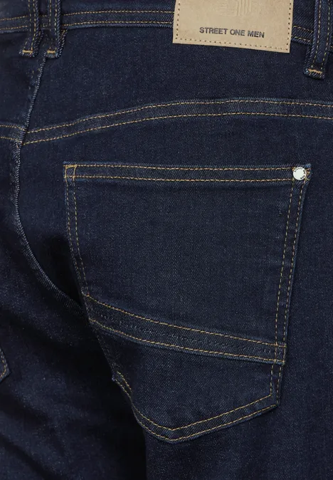 Jean coupe droite dark blue rinsed wash