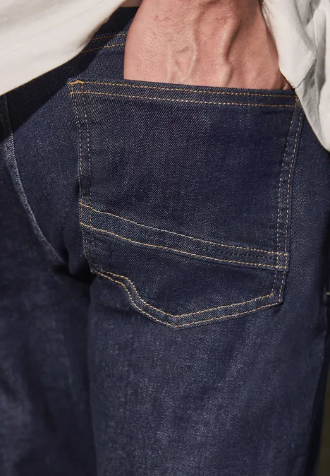 Jean coupe droite dark blue rinsed wash