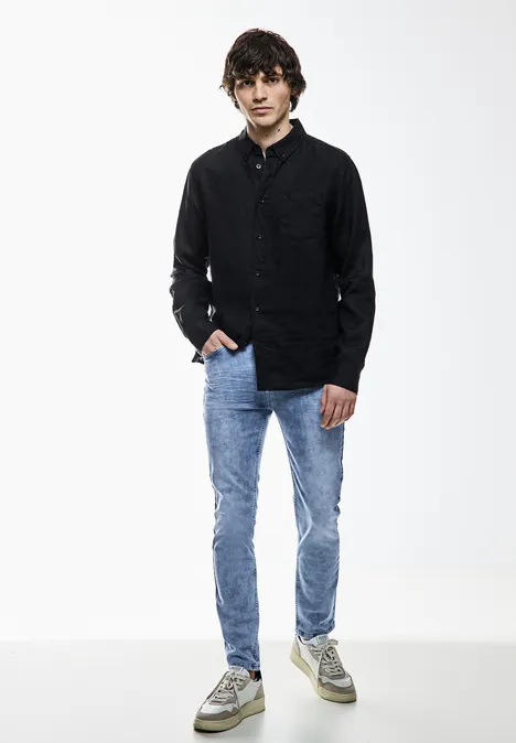 Jean bleached coupe slim light blue wash
