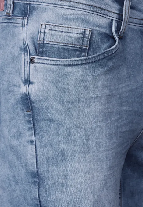 Jean bleached coupe slim light blue wash