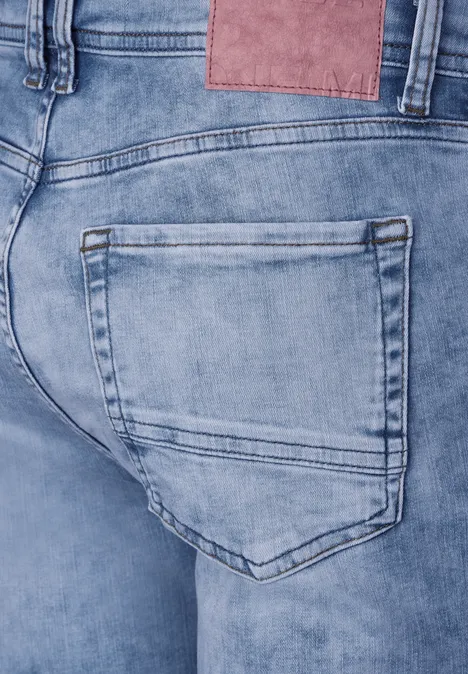 Jean bleached coupe slim light blue wash