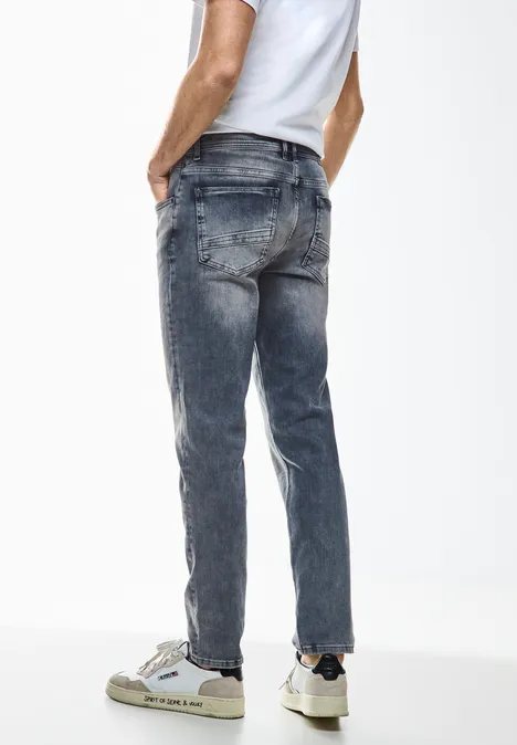 Jean coupe super slim dark blue random wash