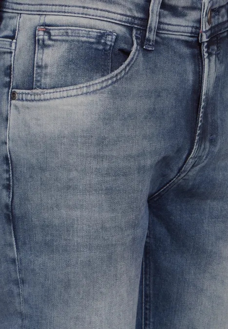 Jean coupe super slim dark blue random wash