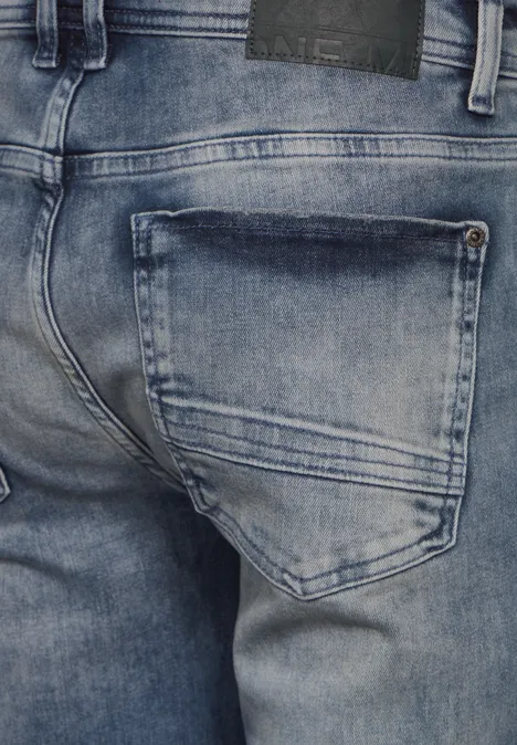 Jean coupe super slim dark blue random wash