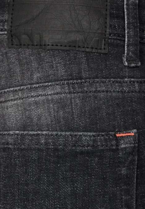 Short en jean coupe droite black random wash