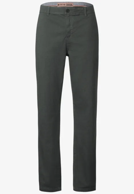 Komfortable Struktur Chino dusty urban green