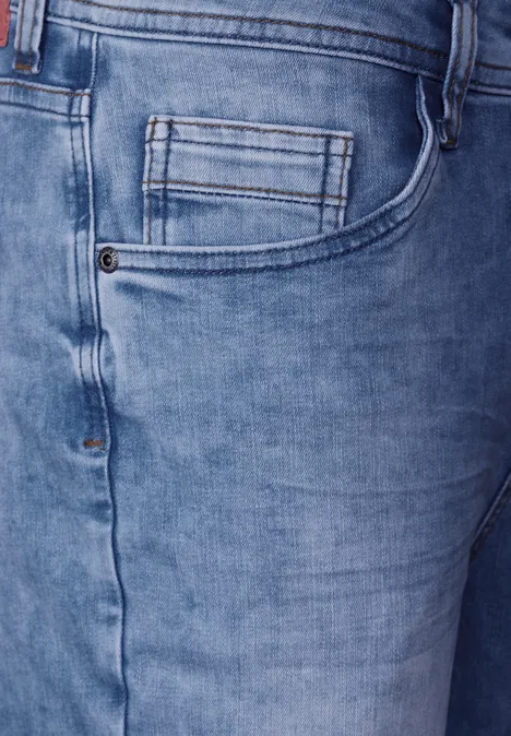 Jean bleached coupe droite light blue wash