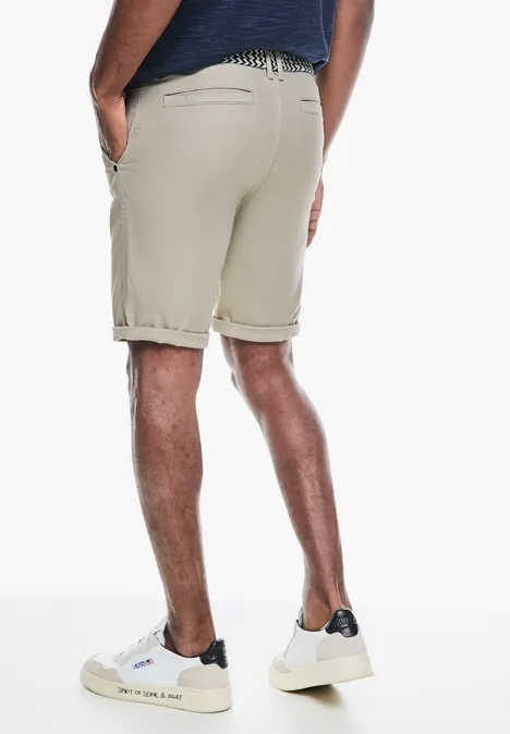 Chino Shorts mit Gürtel light sand beige