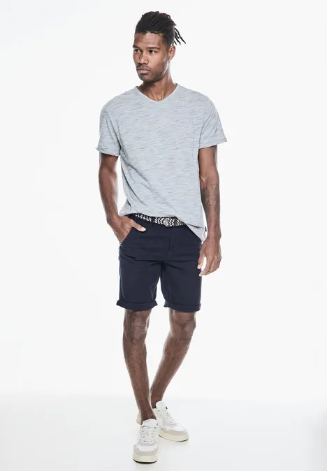 Chino Shorts mit Gürtel dark maritime blue
