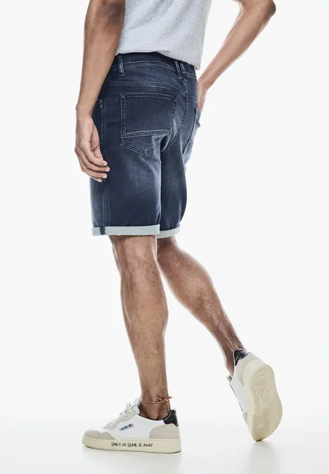 Short en jean dark blue wash