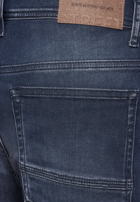 Short en jean dark blue wash