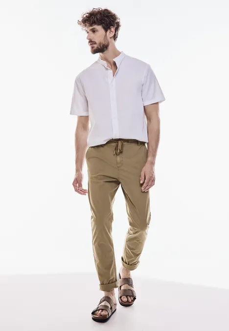 Leichte Baumwoll-Chino dark beach sand