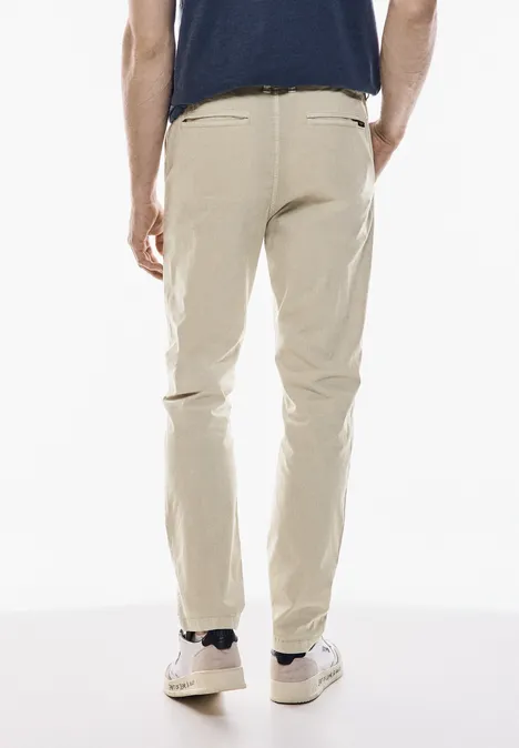 Leichte Baumwoll-Chino sandy shore